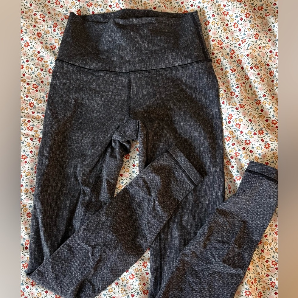 lululemon athletica Heathered Charcoal Pocket Leggings